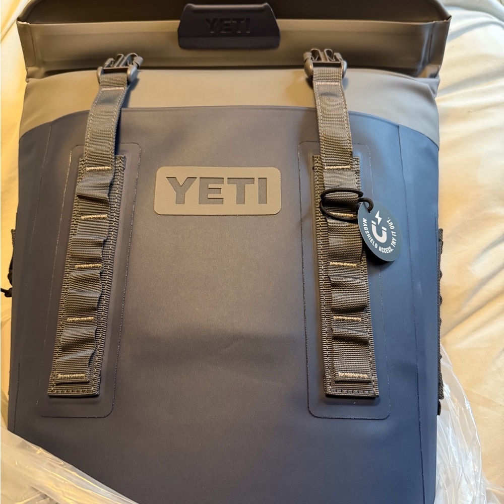 YETI Blue and Gray Backpack